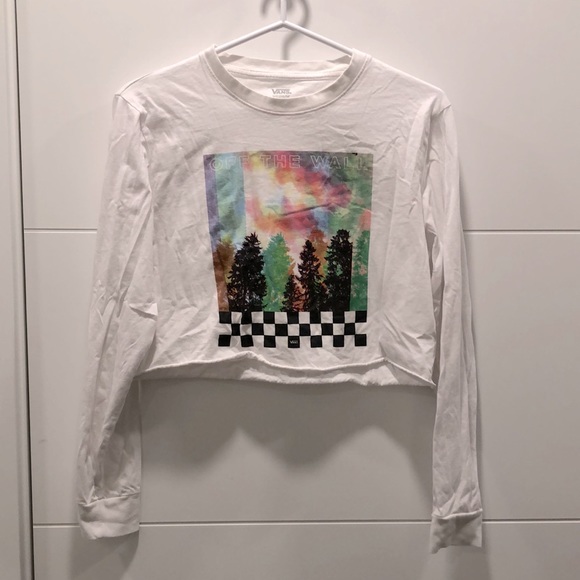 EUC VANS cropped long sleeve tee - Picture 1 of 4